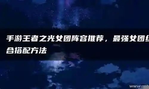 王者电光组合阵容搭配插图