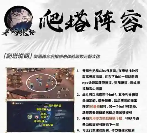 登塔阵容