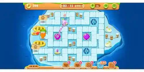 保卫萝卜第125关攻略水晶萝卜插图1