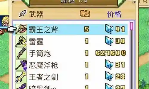 冒险村物语购买武器插图