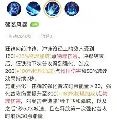 王者荣耀中狂铁技能加点插图