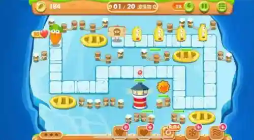 保卫萝卜2的45关攻略图解法插图