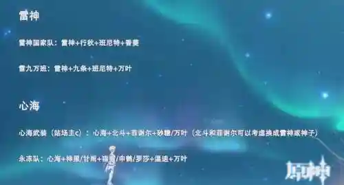 雷心海阵容搭配插图1