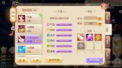 镇魔曲宝宝技能书领悟插图