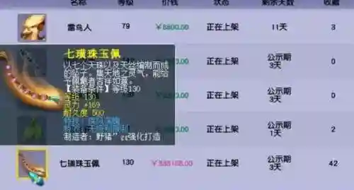 梦幻西游藏宝阁物价_1插图