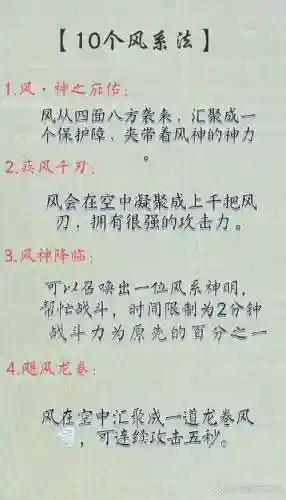 风系异能技能_1插图1
