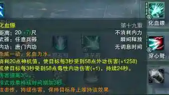 剑三唐门惊羽技能加点，剑网三唐门惊羽pve装备